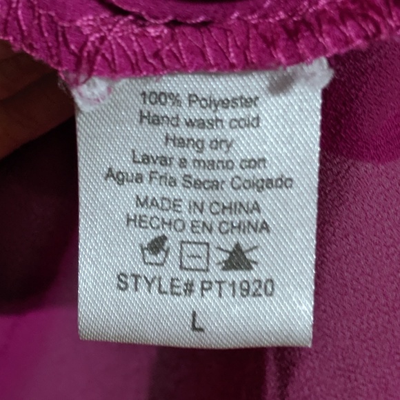 Sheer pink button up shirt - Picture 4 of 4